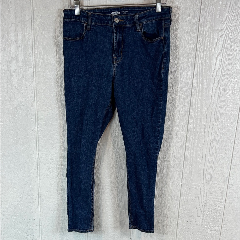 Old Navy Blue Super Skinny Jeans Classic Style Ankle